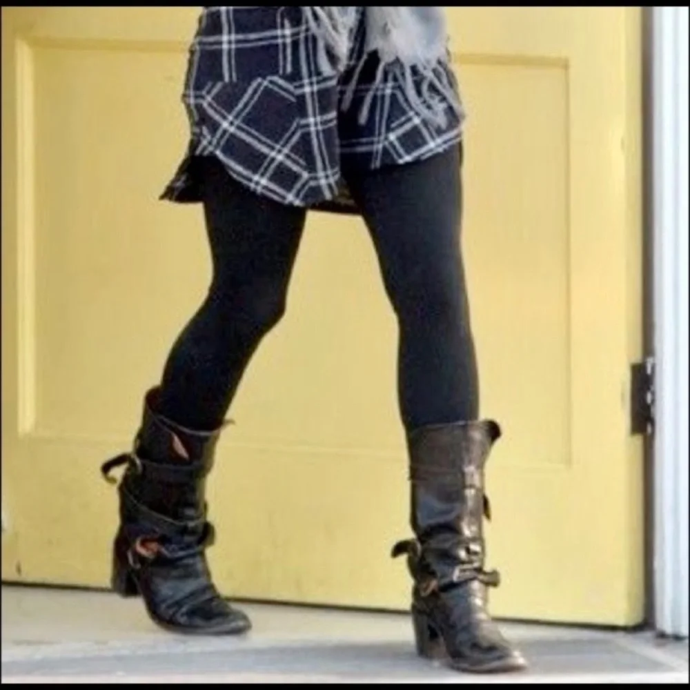 Fiorentini + Baker Tall Black Leather Eternity Heel Buckle Boot Black 38… - Picture 3 of 14